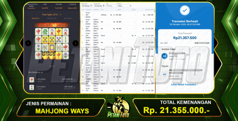 MAHJONG WAYS TERBAIK PETANITOTO