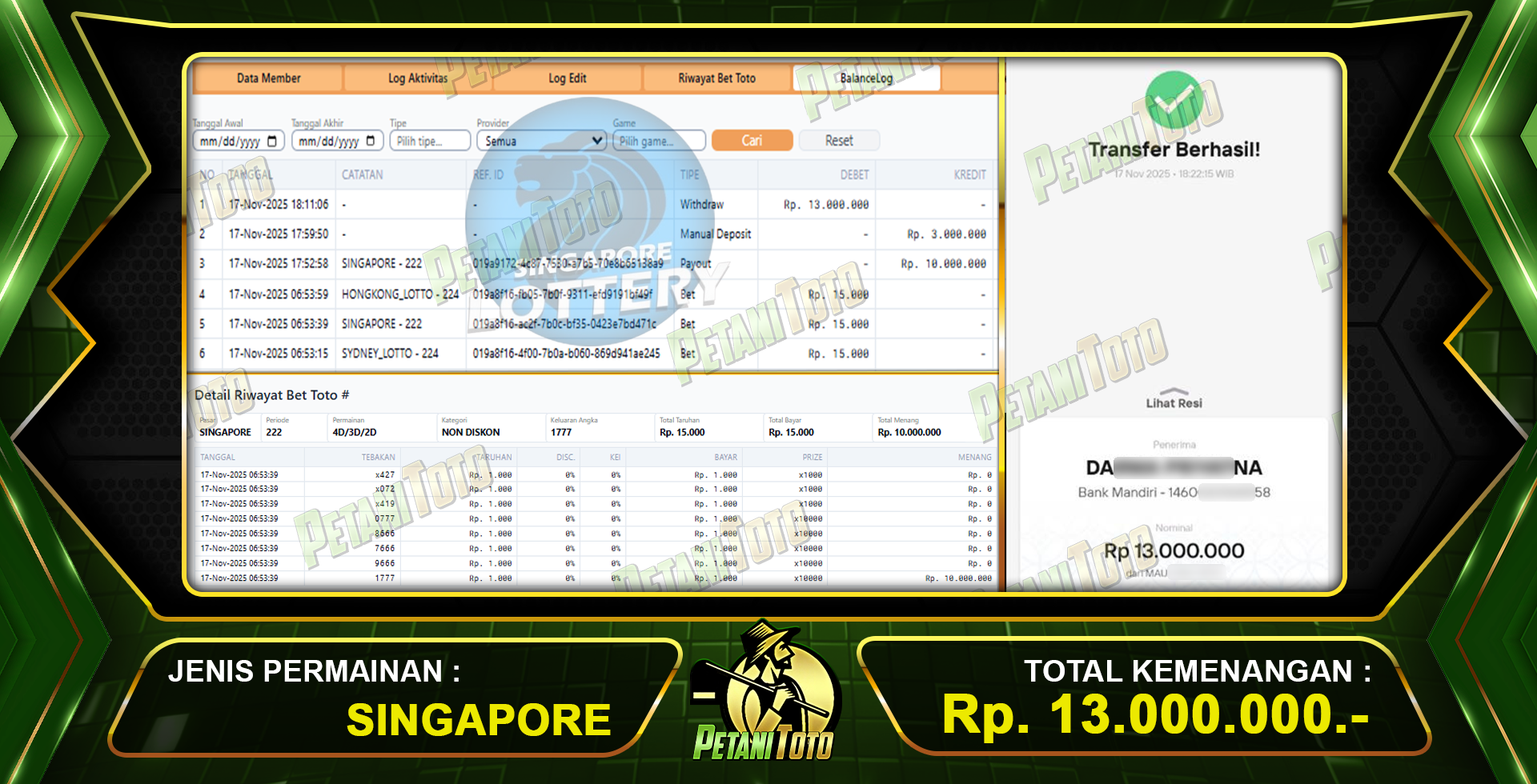 CUAN TOGEL SINGAPORE PETANITOTO