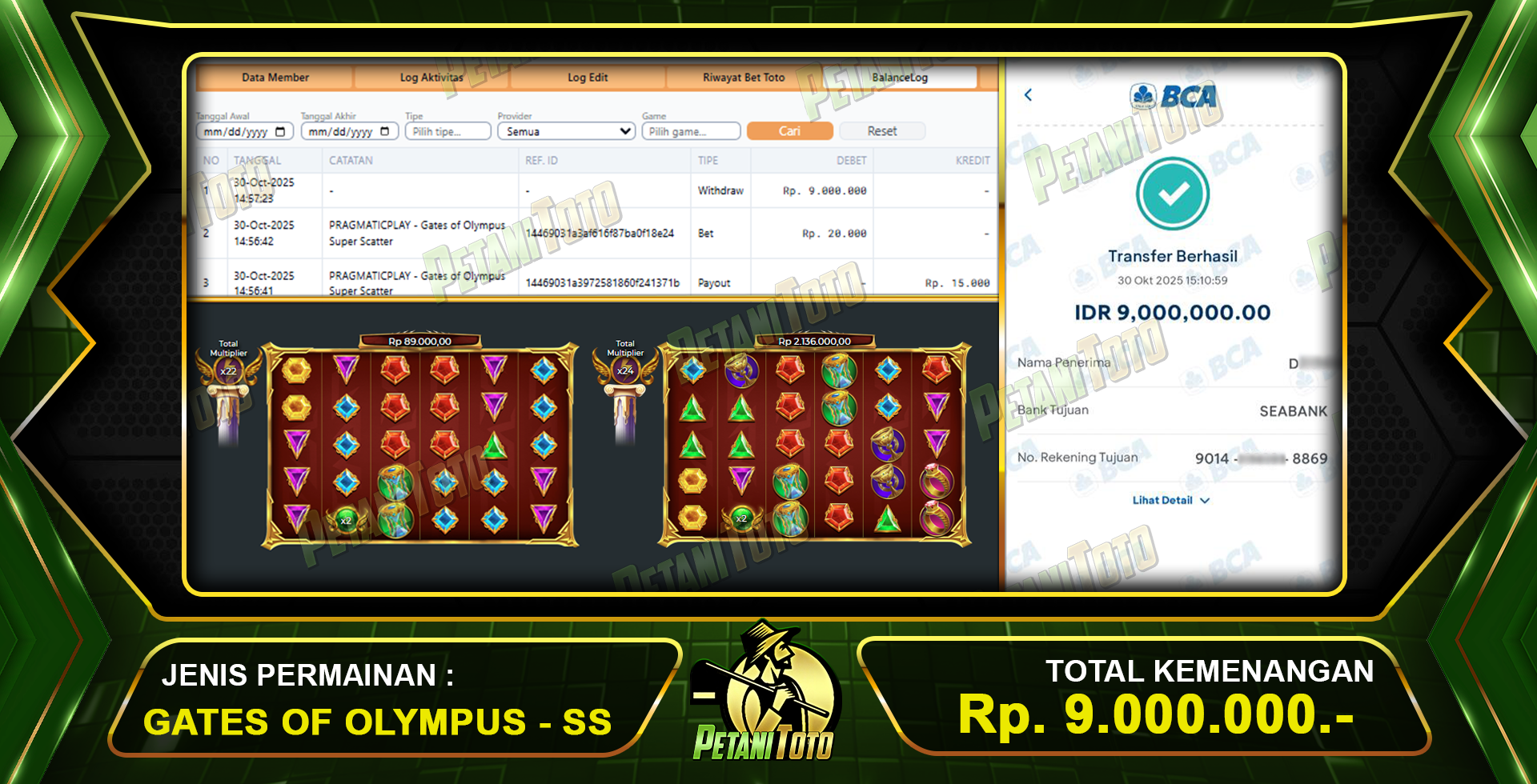 JACKPOT SCATTER MUDAH PETANITOTO