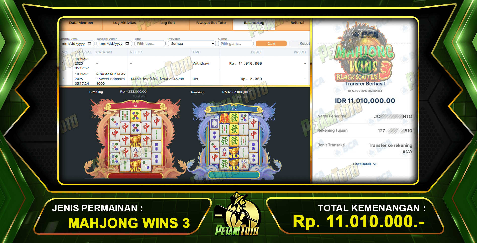MAHJONG WINS 3 PETANITOTO