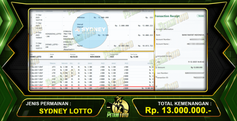 SPIN SYDNEY LOTTO PETANITOTO