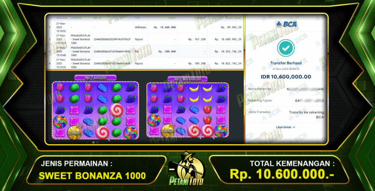 SWEET BONANZA 1000 PETANITOTO