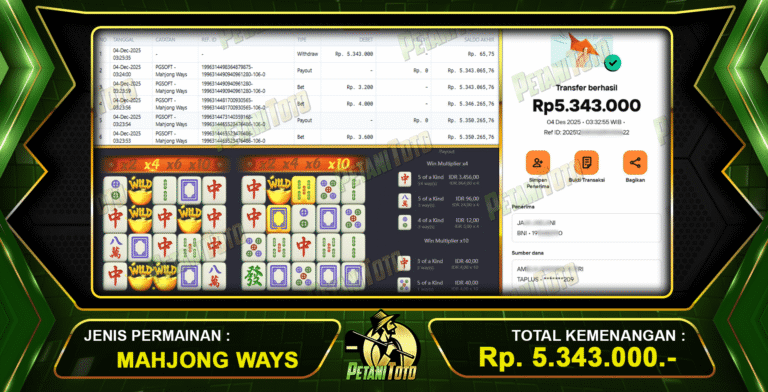 BUKTI SLOT GACOR PETANITOTO