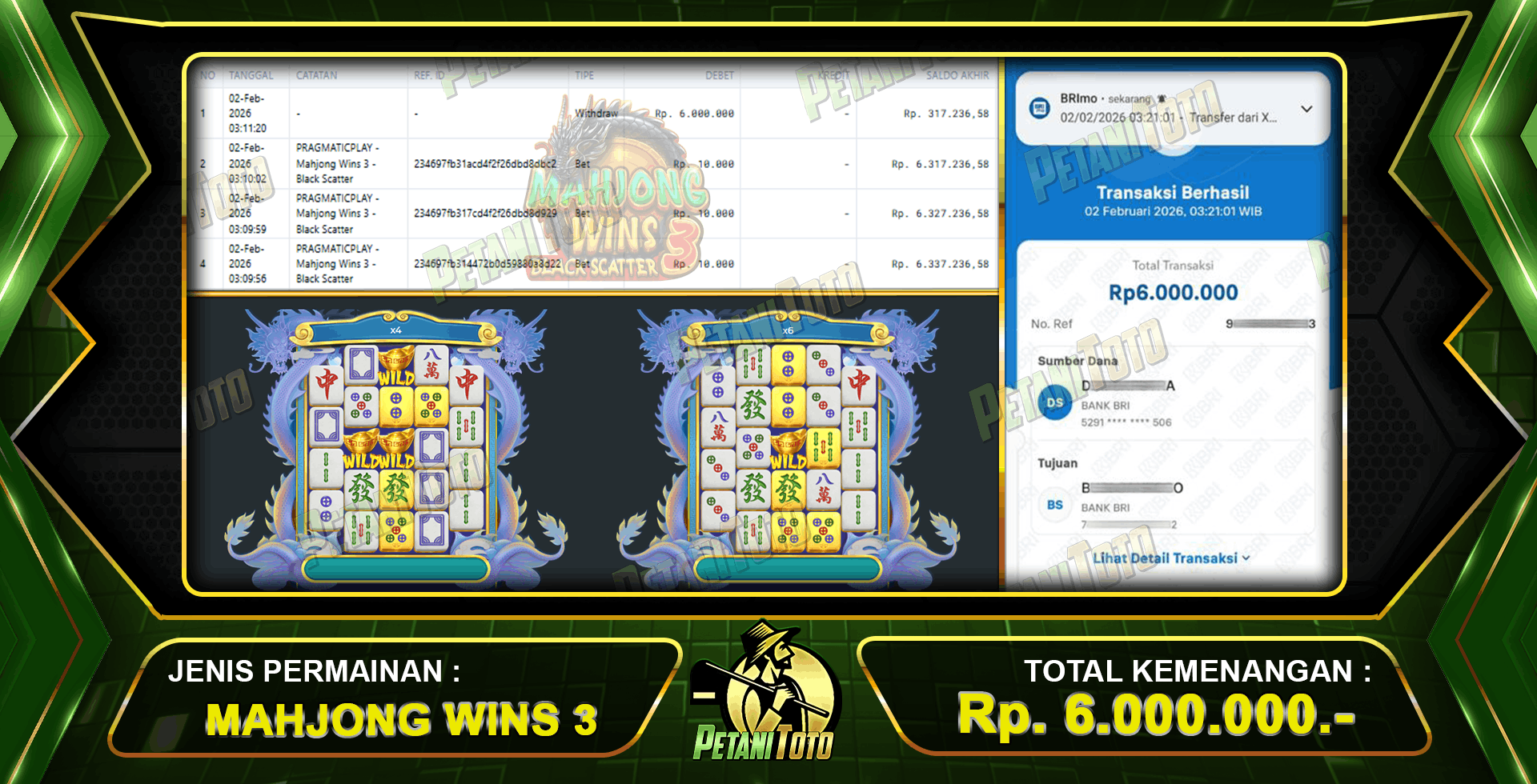 SELALU BERHASIL MAHJONG PETANITOTO