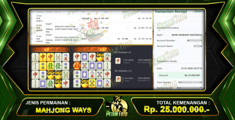 LUAR BIASA MAHJONG PETANITOTO