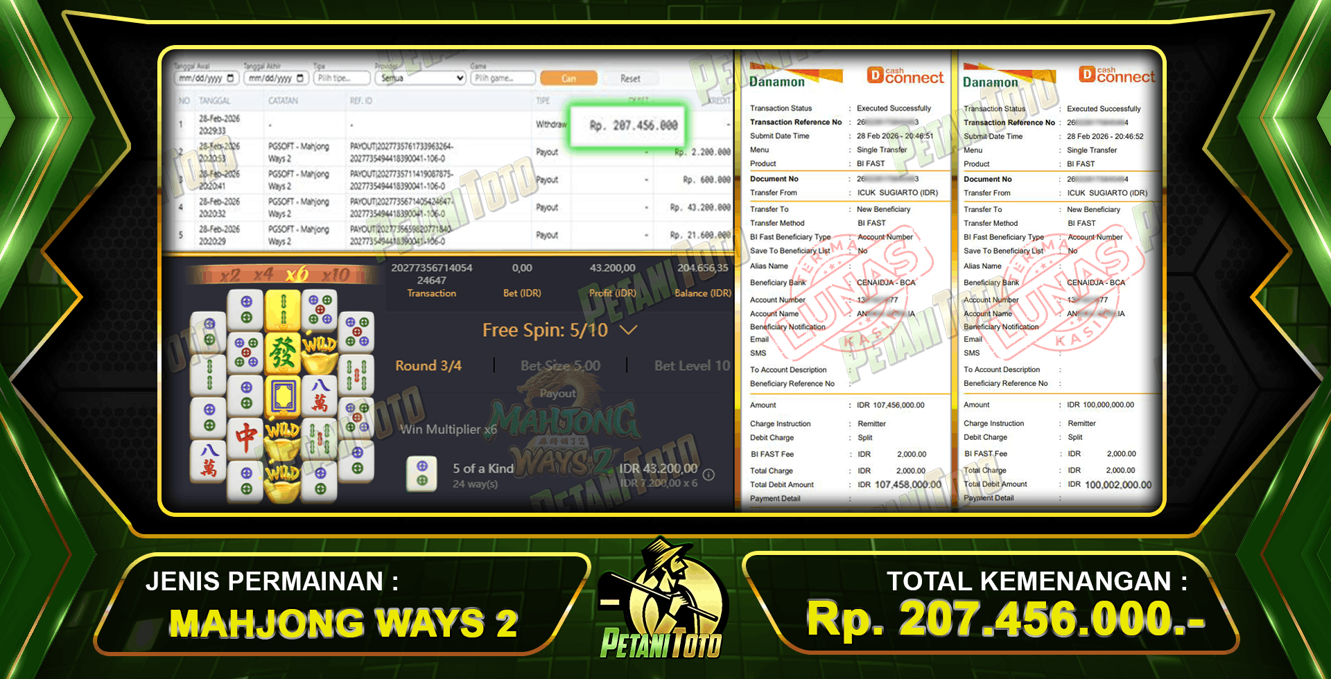 HASIL MAHJONG PETANITOTO