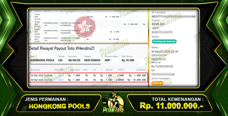 JACKPOT HONGKONG POOLS PETANITOTO