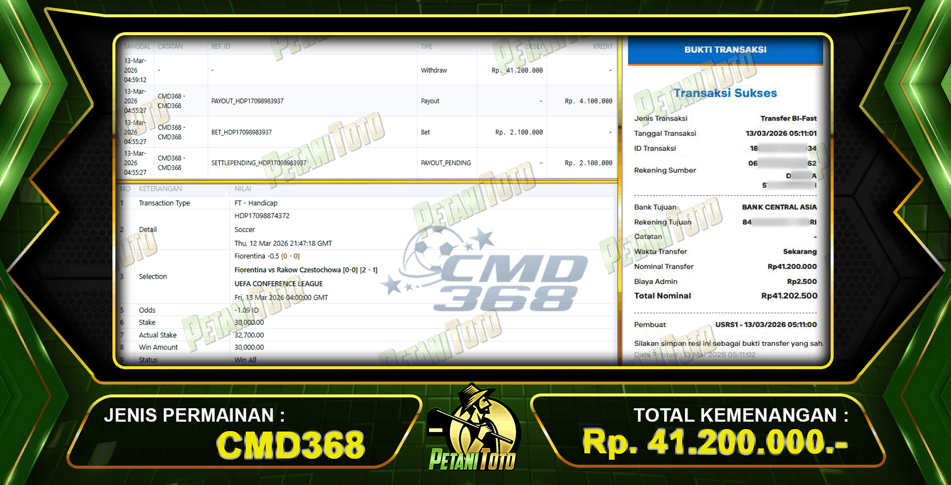 KEMENANGAN SPORT CMB368 PETANITOTO