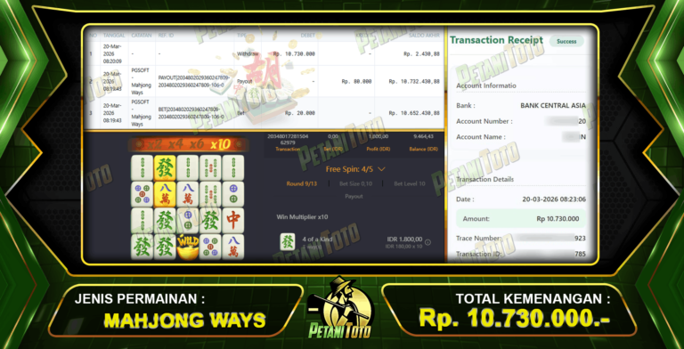 WD ASLI MAHJONG PETANITOTO