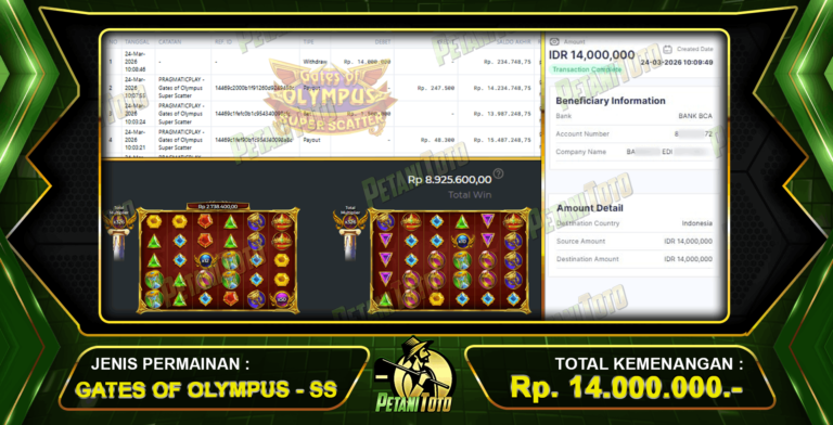PEMBAYARAN SLOT OLYMPUS PETANITOTO