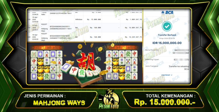SANGAT GACOR MAHJONG PETANITOTO