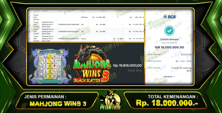 JACKPOT SLOT MAHJONG PETANITOTO