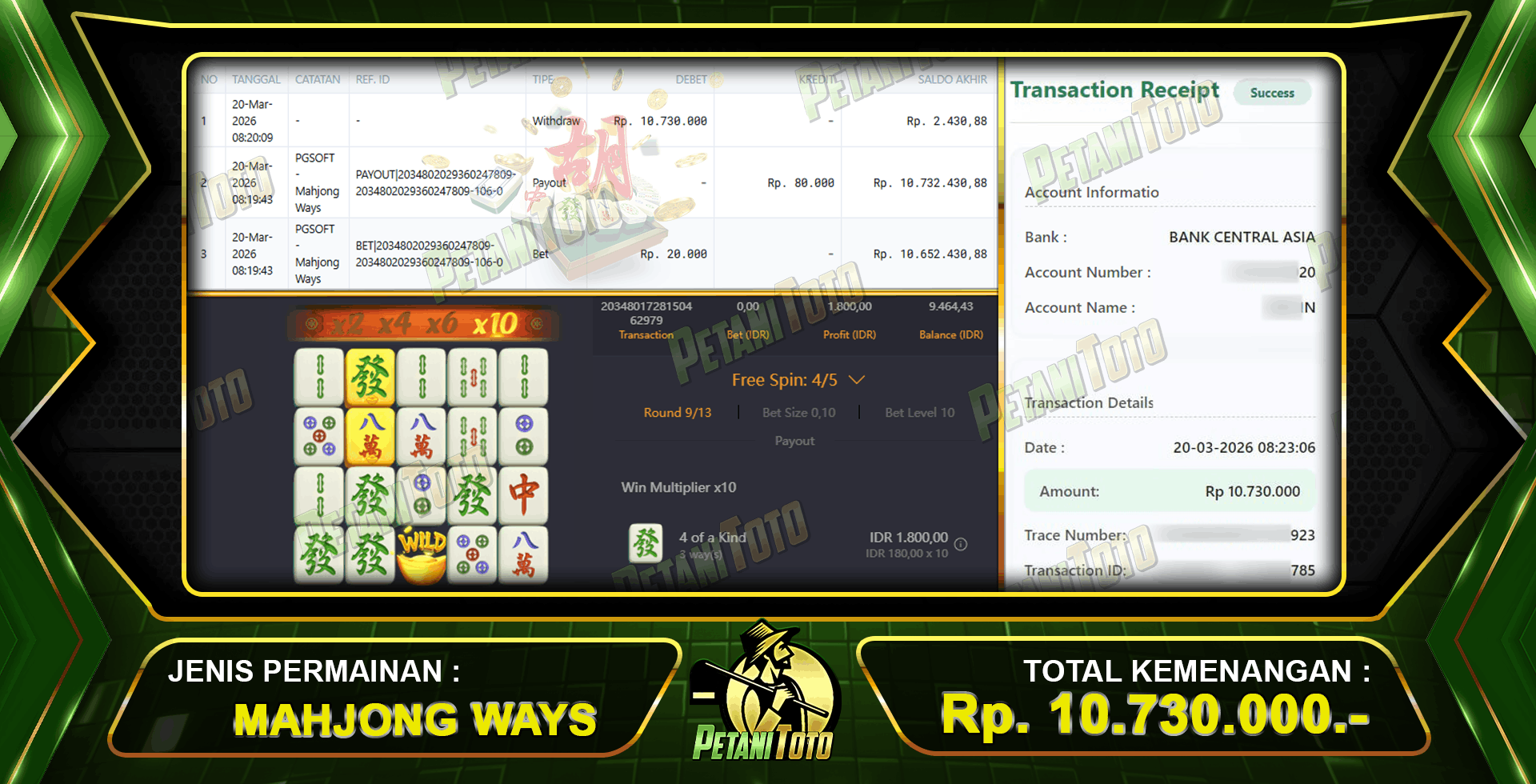 CUAN SLOT MAHJONG PETANITOTO
