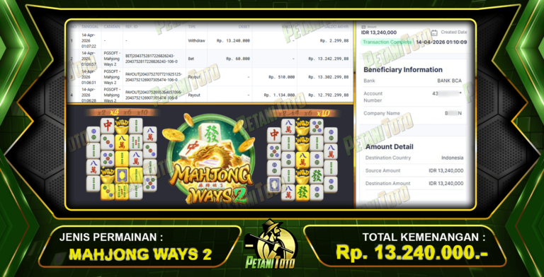 MEMUASKAN SLOT MAHJONG PETANITOTO
