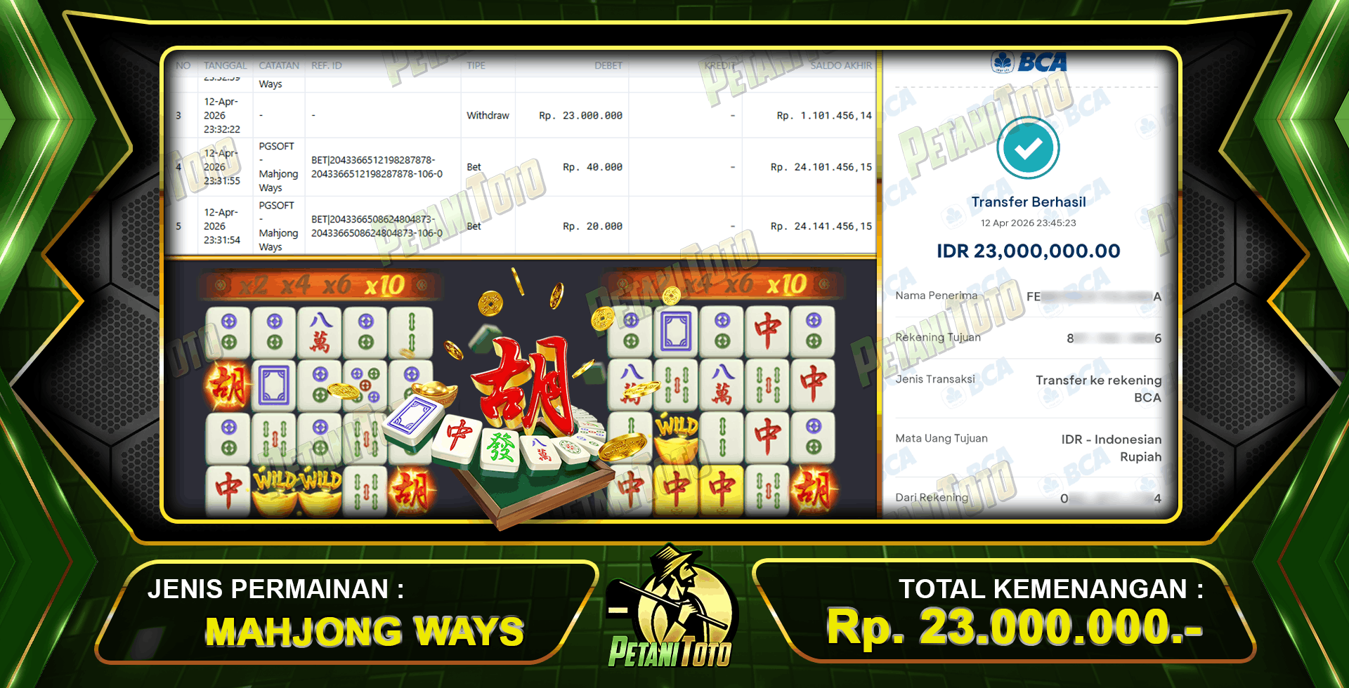 ANTAR CUAN MAHJONG PETANITOTO